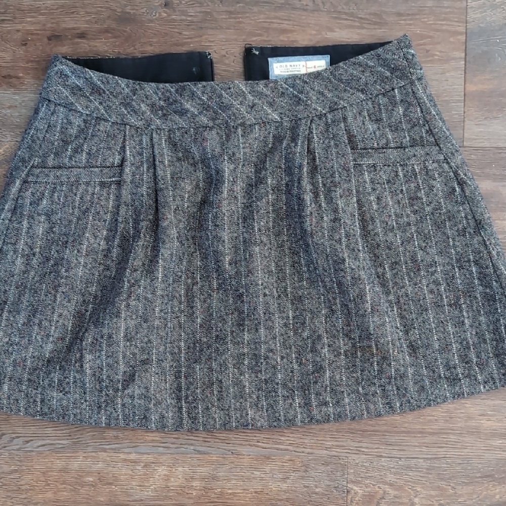 Gray Pinstripe Women's Skirt